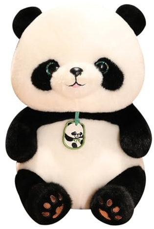 champracer Panda Kuscheltier,Tier Kissen Plüschtier,Stofftier Kuscheltier Cartoon Kissen, Anschmiegsamer Plüsch-Panda, Panda Geschenk,Kuscheltiere Geschenk für Kinder (24cm)