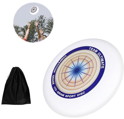 WJUAN Ultimate Frisbee, Profi Frisbee, Blau und Weiß, PE-Material, Geeignet für Familienunterhaltung, Outdoor-Sport, professionelle Wettbewerbe