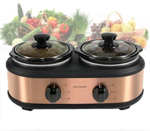 Mijoteuse portative, marmite détachable/1,2 L * 2 grande capacité/3 niveaux de réglage du feu, cuisinière électrique de cuisson de nuit adaptée à la cuisine à domicile