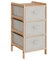 Vicco Kommode Bruno, Badezimmerschrank mit Schubladen, Beige, 34.5 x 67 cm mit 3 Stoffschubladen