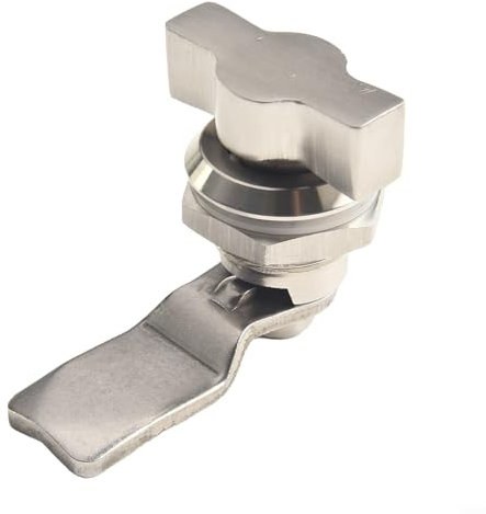 Oniissy Serrure à came cylindrique sans clé pour armoire de distribution, construction en alliage d'aluminium pour coffres-forts et casiers (acier inoxydable)
