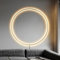 AstrizLamp Kreis Wandleuchte 100cm Gold Minimalistische Runde Wandlampe Große Indirektes Licht Dimmbar USB Wohnzimmer LED Ring Wandleuchten mit Stecker, für Geschäft Büro Cafe Flur Arbeitszimmer