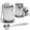 Sou Zen Tea Infuser (2 Pack & Teaspoon Scoop) | Extra Fine Hex Mesh Loose Leaf Tea Strainers | 304 Stainless Steel Tea Steeper with Extended Chain Hook | Perfect for Brewing Loose Tea, Herbs & Spices