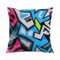 ERRTU Kissenbezug 40x40 cm,Grunge, Street Art Thema mit bunten Graffiti Funky Display Underground Urban Cult,Dekokissen Kissenbezüge Deko Kissen Bezug Wohnzimmer Zierkissen für Sofa Stuhl Bett Garten