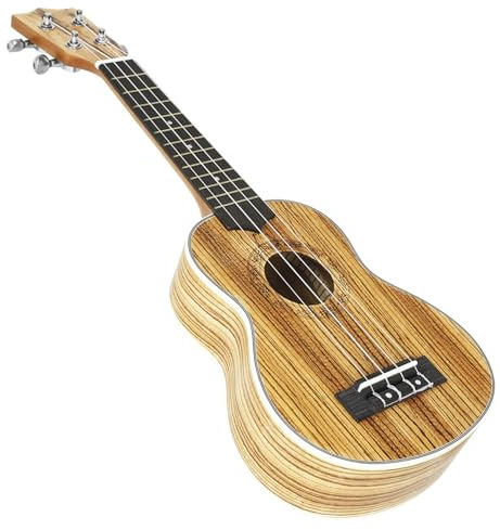 Zebrawood-Ukulele Hawaiianische 4-Saiter-Gitarre 21/24/26 Zoll Kleine Gitarre Ukulele Set(Ukulele,21)