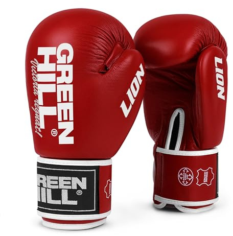 GREEN HILL Guanti Boxe Lion GUANTONI ANTISHOCK Pugilato Pelle