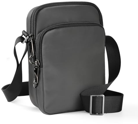 Sac Bandoulière Hommes - Petit Sacoche Bandoulière avec Reißverschluss Lock & RFID-Blockierung, Shoulder Bag Étanch pour Usage Quotidien Voyage Randonnée et Sports