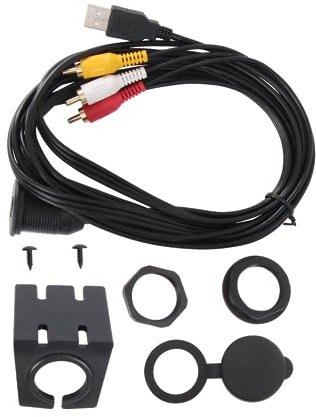 Vaguelly Prolunga USB 2M per Auto Barca Adattatore Audio Aux 3,5 Mm Metallo