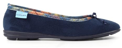 Lunar Ladies Bow Navy Pump Slipper