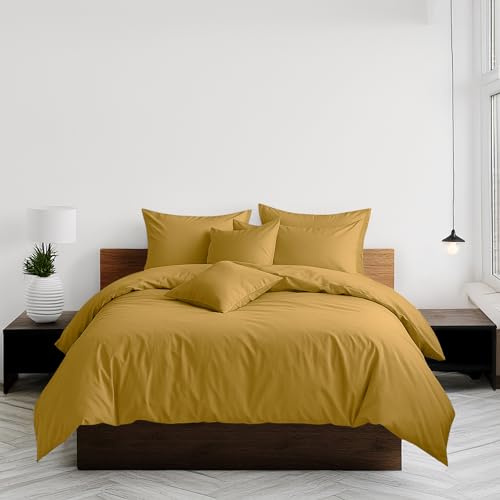 Home Sweet Home UK Plain Dyed Double Size Duvet Cover Sets Soft PolyCotton Duvet Cover Sets Double size With Button Closure Non-Iron Easy Care Bedding with Matching Pillowcases
