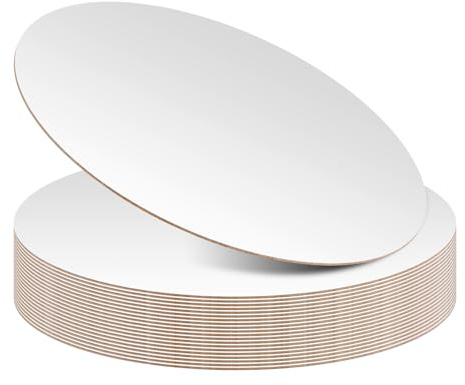 HEIYUET 20 Stück Cakeboard 30 cm Rund Silber, Tortenunterlage Pappe Rund Kuchenplatte, Wiederverwendbar Tortenplatte, Torten Unterplatten Tortenboden für Kuchen Transport