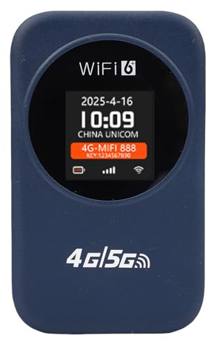 Sxhlseller Hotspot Mobile WiFi 4G LTE WiFi, Modem 6 600 MBPS con Slot SIM, Router da Viaggio Portatile Supporta 10 Dispositivi Collegati per Laptop per Tablet per Smartphone
