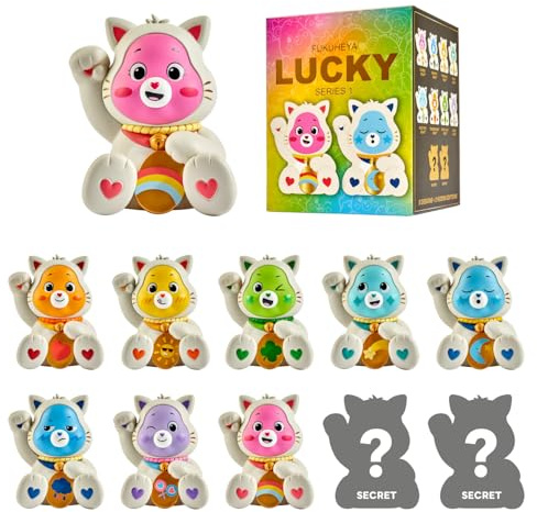 ÜRDU Fukuheya Care Bears Blindbox Serie 1 – Zufällige Auswahl aus 10 detailreichen Glücksbärchis Figuren, 8 cm, Sammelfigur in Überraschungsbox, ab 5 Jahren