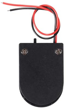 CLIVE-ALFIE 1PCS CR2032 3V Coin Cell Battery Holder with Switch & Wire Leads, Plastic Case Black