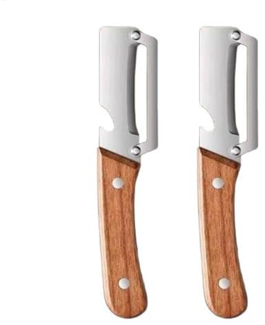 2er-Pack Sparschäler, Schäler Holzgriff, Kochschäler Und Flaschenöffner Mit Holzgriff, Multifunktionaler schneider, Für, Und Picknicks Kartoffeln