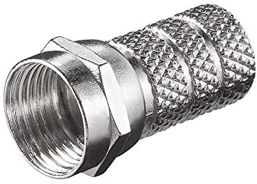 Goobay 51851 Aufdreh-F-Stecker 5.2 mm, Zink Gehäuse