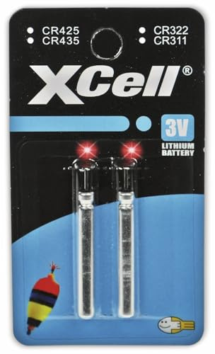 XCell CR435 Batterie 2er Pack (Spannung 3 V, Höhe 35,6 mm, Gewicht 2 g, ø 3,8 mm, 48 mAh, Lithium-Einweg-Batterie) 302086