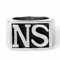 HIJONES Schmuck Herren Edelstahl Biker Ringe, NS, Weinlese, Silber und Schwarz, Größe 68 (21.6)