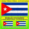 Kuba Kubanische Flagge República de Cuba 109,2 cm 110) Vinyl Bumper Aufkleber, Aufkleber X1 + 2 Bonus