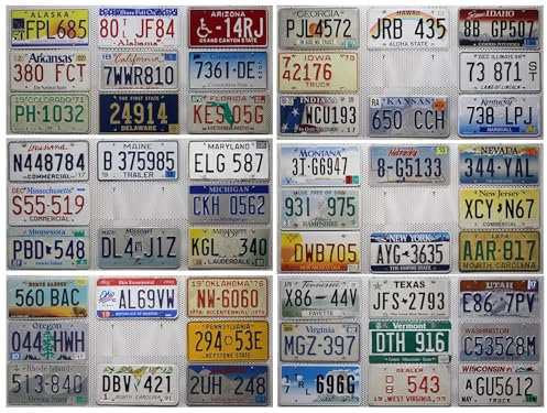 US Fünfzig (50) Nummernschilder Set der USA Staaten Komplett, Autokennzeichen, Blechschilder Sammlung, License Plate Lot