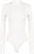 WearAll - Neu Damen Rollkragen Bodysuit Langarm Elastisch Gymnastikanzug Top - Weiß - 36-38