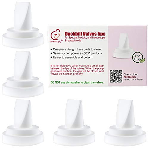 NeneSupply 5 Count Duckbill Valves. Designed for Medela Breastpumps, Spectra S1, S2, 9 Plus Breastpumps, Spectra Dew 350 Breastpump, and NeneSupply Breastshields. replaces Medela Valve, Medela Membrane, and Spectra Valves (5 pc)