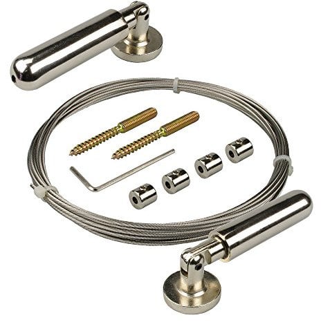 JalousieCrew Seilspanngarnitur Seilspanner Seilspannsystem 5m (vernickelt)