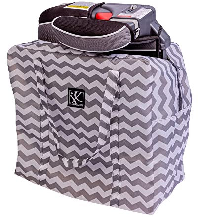 J.L. Childress Go-Go Reisetasche für rückenfreie Sitzerhöhungen und kompakte Kinderwagen – passend für GB Pockit und BabyZen Yoyo – Sitzerhöhung Reisetasche – Chevron