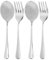 Cornucopia Brands Set di cucchiai da portata e grandi forchette da portata (confezione da 4, 2 di ciascuno); utensili da portata eleganti e classici in stile buffet e banchetto