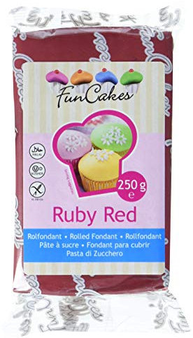 FunCakes Fondant -Ruby rot, 4er Pack (4 x 250 g)