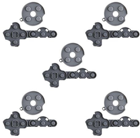 Juego de 5 almohadillas de goma conductiva de silicona para Xbox 360 botones de control de reparación de piezas de repuesto