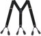 Button Braces for Men Y-Back Genuine Leather Trimmed Button End Tuxedo Trousers Pant Braces Mens Suspenders Solid Color