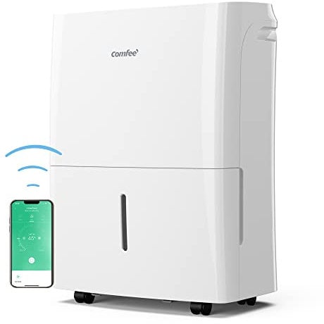 Comfee Luftentfeuchter 16L,Raumgröße ca. 80m³(32m²),Smart modu,Timer 24H,Wassertank 3L ,APP-fähig, Weiß, MDDF-16DEN7-WF