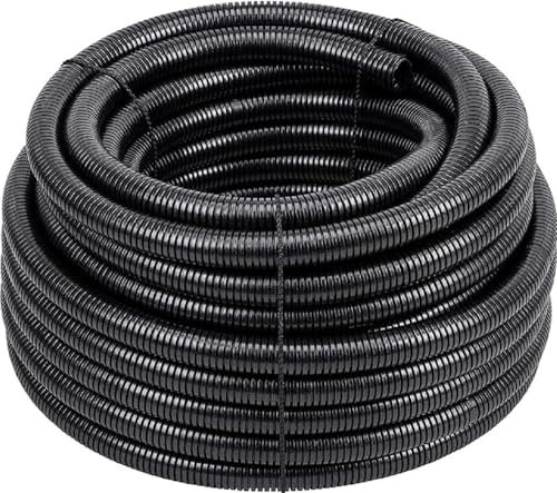 Meister Isolierrohr flexible Ausführung - 25 Meter - schwarz - 750 N (mittel) - M25 Gewinde - Flammwidrig - Geeignet für Hohlwände, Estrich oder Beton / Wellrohr / Leerrohr / Schutzrohr / 7480720