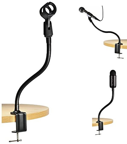 Podium Microphone Stand, Yeti Mic Stand,Desk Microphone Mount Holder Compatible with Blue Yeti Snowball Nano X,Condenser Microphone for Meetings,Radio,Recordings, Broadcasting, Streaming, Singing