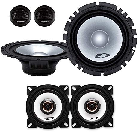 Mediadox Front/Heck 16,5cm/10cm Auto Lautsprecher/Boxen/Speaker Komplett-Set von Alpine kompatibel mit FIAT (II)
