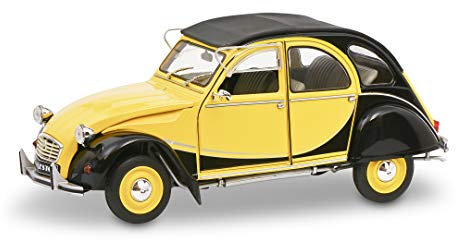 Solido Citroen 2CV6 Charleston, Modellauto, Maßstab 1:18, gelb/schwarz