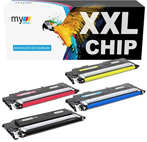 MYOFFICE Kompatible Tonerkartusche für HP W2070A -W2073A 117A CMYK Tonerkartusche für HP Color Laser 150 150NW 178NW MFP 179FNW kompatibel 117A mit CHIP CMYK Drucker 700 Seiten 4er Pack
