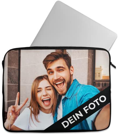 Laptop Hülle 13 Zoll - Laptophülle personalisiert - Laptop Sleeve mit eigenem Foto - Laptophülle 13 inch - Laptopsleeve selbst gestalten - Computersleeve - Notebook/MacBook Hülle - Laptop-Tasche
