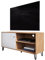Newroom TV Lowboard Wildeiche Weiß Matt TV Schrank Skandi Modern - 123x56x40 cm (BxHxT) - Fernsehtisch TV Board Rack - [Loya.Four] Wohnzimmer Gästezimmer Büro