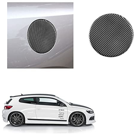 HIBEYO 1Stück ABS Kohlefaser Tankdeckel Dekoration Aufkleber passt für VW Scirocco 2009-2016 Tanken Tankaufkleber Autoinnenraum Auto Styling Zub Autozubehör Dekoration-Tankdeckel Sticker
