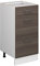 Vicco Küchenunterschrank R-Line, Grau/Weiß, 40 cm mit Schubladen, ohne Arbeitsplatte