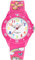 Alienwork Licorne Fille Montre Pédagogique Apprendre l'Heure Enfants Fille Rose Bracelet en Silicone Multicolore Enfants Résistant à l'eau 5 ATM Temps d'apprentissage
