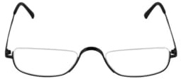 Rodenstock HALF EYE Metall Brillen in Schwarz für Herren, Brille mit Sehstärke, optional mit Sonnenbrillen tönung oder Blaulichtfilter (Modell R0864)
