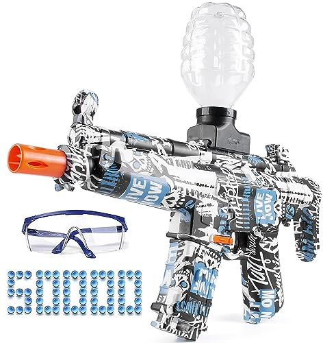 Gel Blaster, Electric Gel Blasters with 50000 Ammunition and Goggles, Automatic Shooting Toy for Kids and Adults Outdoor Team Shooting Games Gifts, Aged 12+