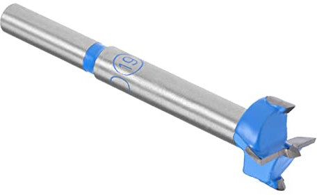 Kozelo Brocas Taladros Brocas - [19 mm] Tungsteno Carburo Barrena Abridor para Madera Muebles Bisagra Carpintería Uso, Vástago Redondo, Azul Oscuro