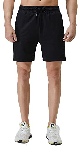 Pantalones Cortos Hombre Algodón Elástico Shorts Hombre Deportivos Bermuda Shorts Jogger Shorts Casual de Verano, Pantalón Corto para Trotar Running Deporte Correr Gym Fútbol
