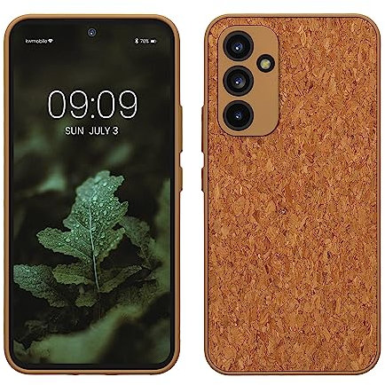 kwmobile Hülle kompatibel mit Samsung Galaxy A54 5G - Kork Handyhülle Cover - Schutzhülle TPU Case in Hellbraun