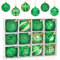 Weihnachtskugeln Grün 6cm, 12 Stück Christbaumkugeln Kunststoff, Kugeln Weihnachtsdeko, Weihnachtskugeln Ornamente, Glänzend Weihnachtsbaum Deko für Party Hochzeit Weihnachten