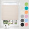 HOMEDEMO Plissee ohne Bohren Klemmfix, B110 x H130 cm Creme, Faltrollo Plisseerollo Jalousie für Tür & Fenster Blickdicht Sichtschutz Sonnenschutz Rollo